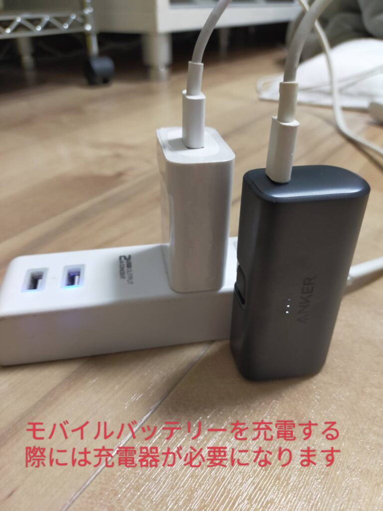 娘用は小型で軽く充電ケーブルなしでスマホに直接挿してスマホを充電できるもの